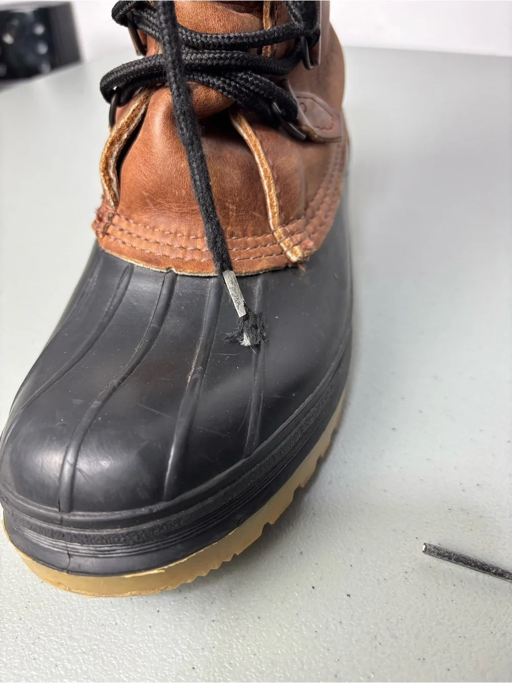 Kamik Everest Women's Snow Boot Winter Shearling Size 9M Leather Duck Boot Brown